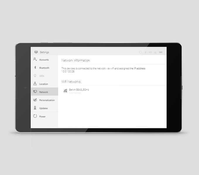 SmartThings Home Hub - Settings page view.