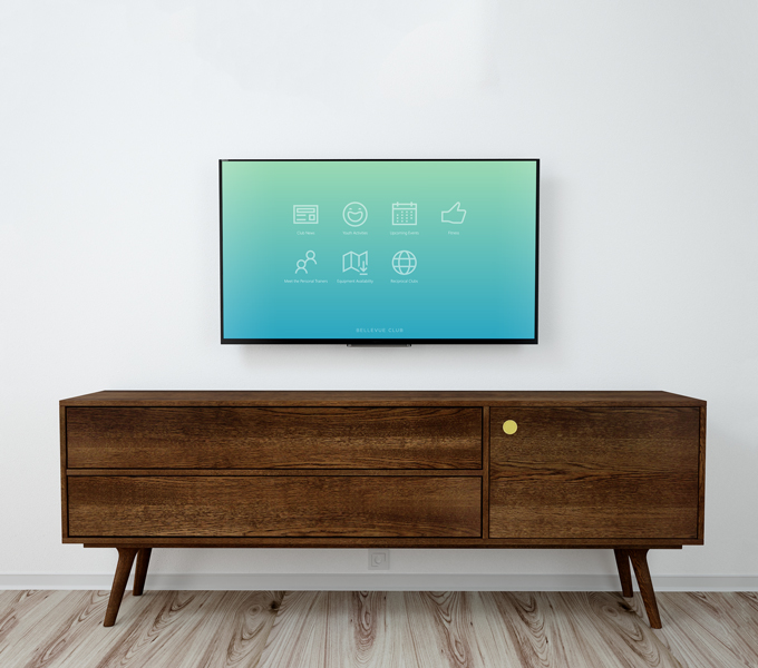 BC Digital Signage - Home screen in enviroment.