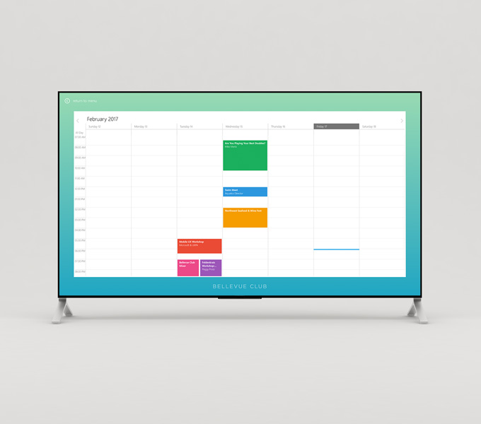 BC Digital Signage - Event calendar view.