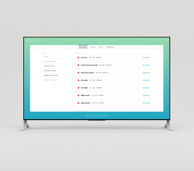 BC Digital Signage - Events view.