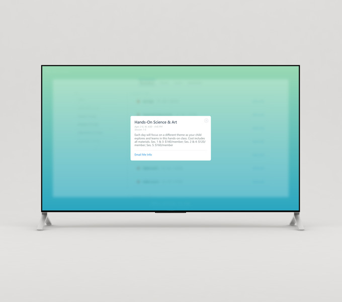 BC Digital Signage - Event details view.